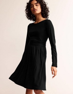 Black Women's Boden Abigail Jersey Dress | 92734CDXE