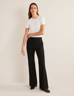 Black Women's Boden Bi-stretch Flared Pants | 52796RIKC