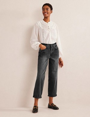 Black Women's Boden Boyfriend Jeans | 09218BFSQ