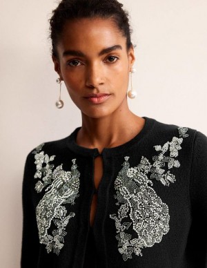 Black Women's Boden Embellished Jackets | 09456TUQL