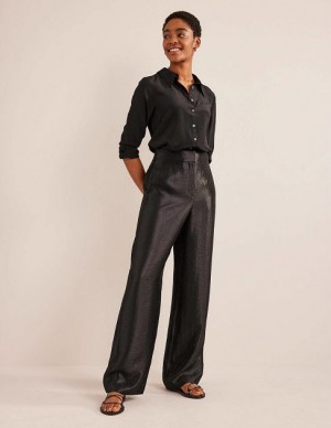 Black Women's Boden High Rise Palazzo Pants | 26418OUFV