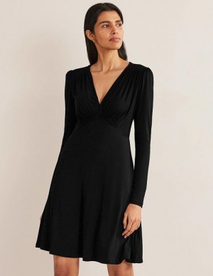 Black Women's Boden Jersey Mini Dress | 72504OPBA