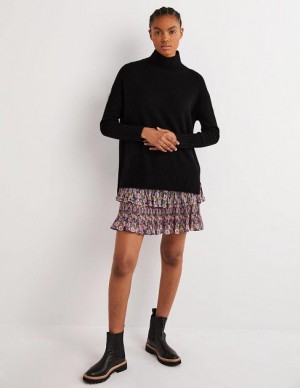 Black Women's Boden Jessica Oversized Sweaters | 94753HJYT