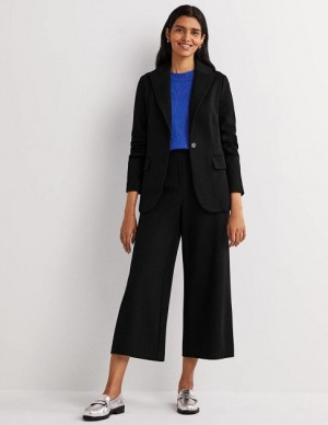 Black Women's Boden Tailored Stretch Jersey Blazers | 02548CBLT