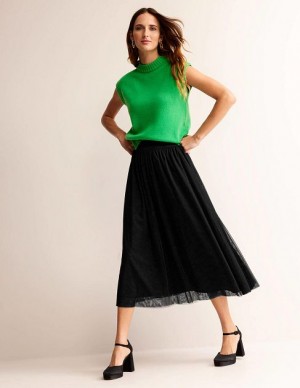 Black Women's Boden Tulle Full Skirts | 50713EKLY