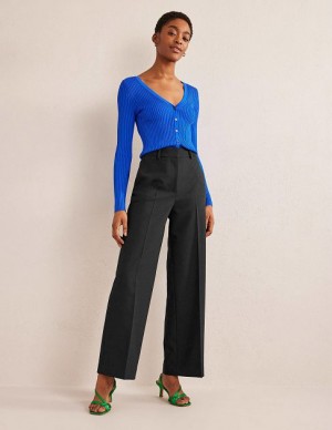 Black Women's Boden Wesbourne Wide Leg Pants | 93287LHAX