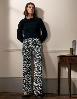 Black / Camo Women's Boden Relaxed Bootcut Pants | 02836LJPX