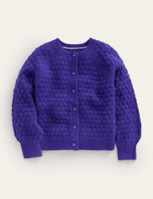 Blue Kids' Boden Bobble Stitch Cardigan | 72534LUCZ