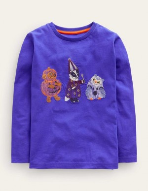 Blue Kids' Boden Halloween Superstitch T-Shirt | 25617OQZJ