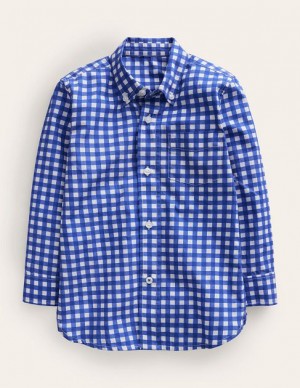 Blue Kids' Boden Laundered Shirts | 79415ZNKG