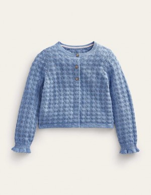 Blue Kids' Boden Occasionwear Cardigan | 06489TMGK