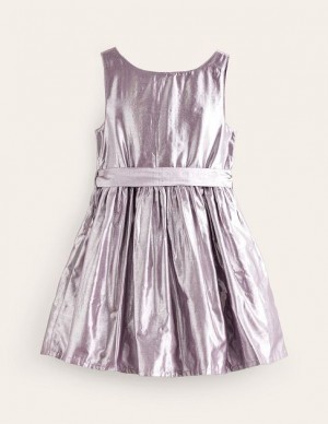 Blue Silver Kids' Boden Metallic Spot Tulle Dress | 14968EYRX