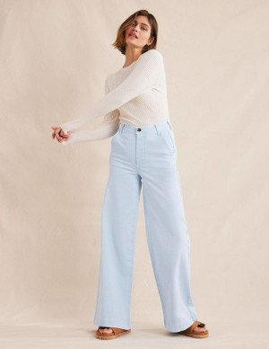 Blue Women's Boden Casual Wide Leg Pants | 12930TWMP