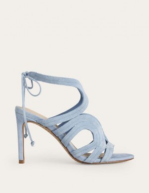 Blue Women's Boden Cut Out Heeled Sandals | 92673RXTW