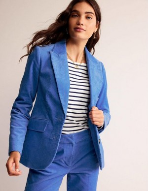 Blue Women's Boden The Marylebone Cord Blazers | 59861SBLO