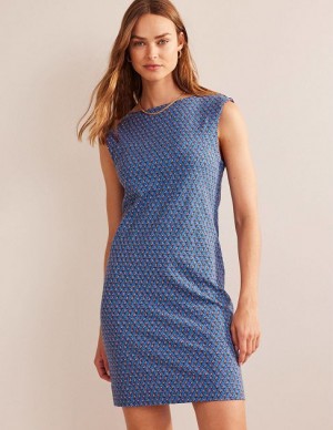 Blue / Pink Women's Boden Sleeveless Jersey Dress | 85937MNWH