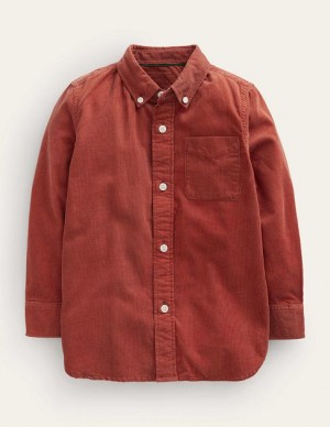 Brown Kids' Boden Cord Shirts | 36051UGET