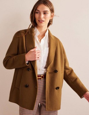 Brown Women's Boden Wool-blend Pea Coats | 08726IDTC