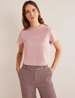 Coral Women's Boden Cropped Cotton T-Shirt | 51703NWXV