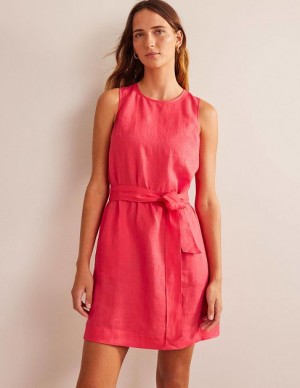 Coral Women's Boden Sleeveless Linen Dress | 89142VKPB