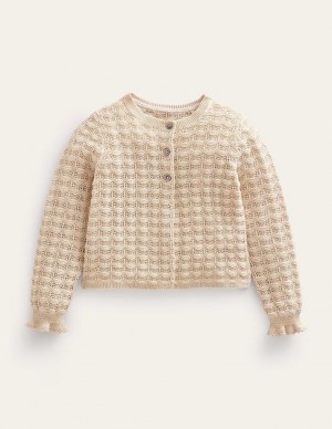 Gold Kids' Boden Occasionwear Cardigan | 34012DBSV