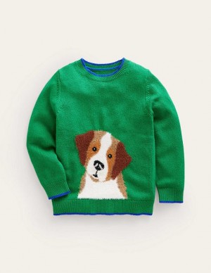 Green Kids' Boden Fun Cosy Sweaters | 01938EZMC