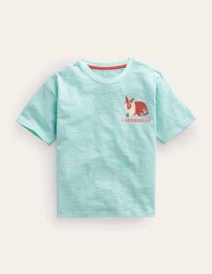 Green Kids' Boden Relaxed Printed T-Shirt | 54219DPQI