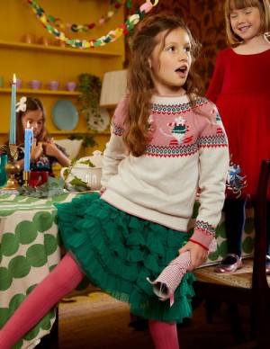 Green Kids' Boden Ruffle Tulle Skirts | 52089AWHF