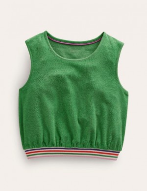 Green Kids' Boden Toweling Tanks | 32807SIWB