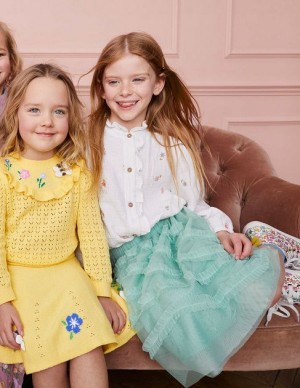 Green Kids' Boden Tulle Occasion Skirts | 24193HFMN