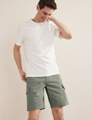 Green Men's Boden Garment Dye Cargo Shorts | 52039GFTE