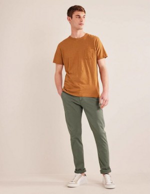 Green Men's Boden Laundered Chino Pants | 10237VFIT