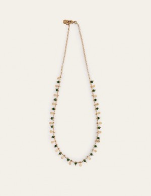 Green Women's Boden Beaded Necklace | 75402UZDR