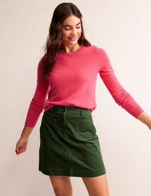 Green Women's Boden Estella Cord Skirts | 43598MIGW