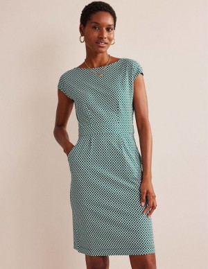 Green Women's Boden Florrie Jersey Dress | 48630DFZX