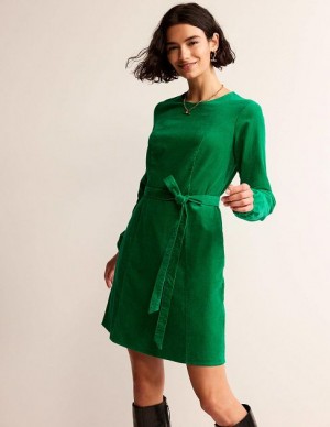 Green Women's Boden Harriet Cord Dress | 71304QZEX