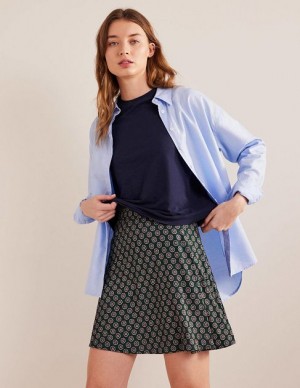 Green Women's Boden Jersey Wrap Skirts | 48267OGLT