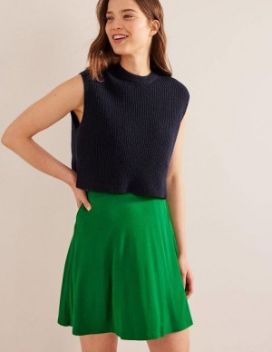 Green Women's Boden Jersey Wrap Skirts | 50386SMXW