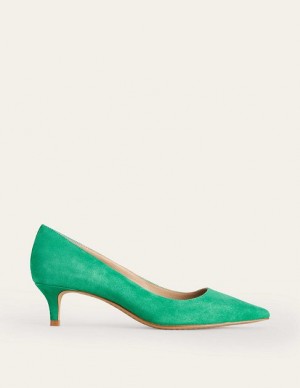 Green Women's Boden Lara Low Court Heels | 09863HTDX