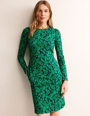 Green Women's Boden Penelope Jersey Dress | 48362ODXT