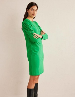 Green Women's Boden Statement Jersey Mini Dress | 51274HFUJ