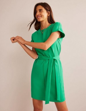 Green Women's Boden Tara Jersey Shirt Dress | 83920TCMD