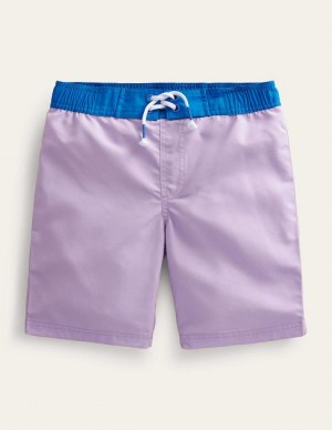 Lavender Kids' Boden Board Shorts | 16845RLOJ