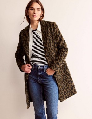 Leopard Women's Boden Canterbury Printed Coats | 98437FKBN