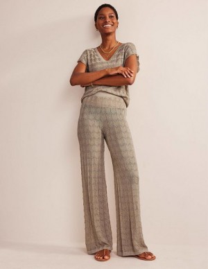 Metal Grey Women's Boden Beach Pants | 95803AXDU