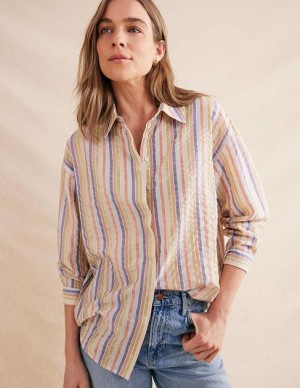 Metal Women's Boden Oversized Cotton Shirts | 29587NGDR