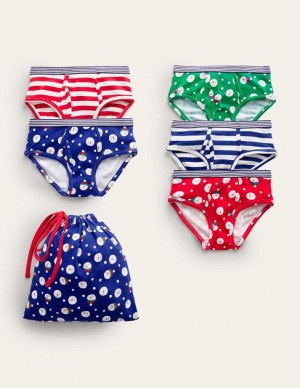 Multicolor Kids' Boden 5 Pack Underwear | 85912NBRF