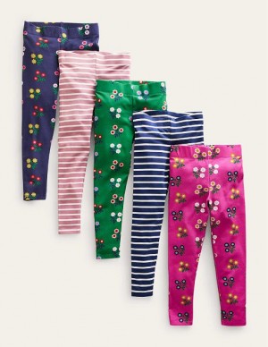 Multicolor Kids' Boden 5-pack Leggings | 10893IPLX