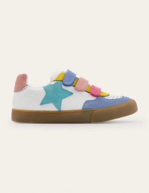 Multicolor Kids' Boden Leather Low Tops | 41327YLJQ