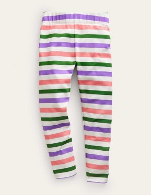 Multicolor Stripes Kids' Boden Fun Leggings | 58921SLCH